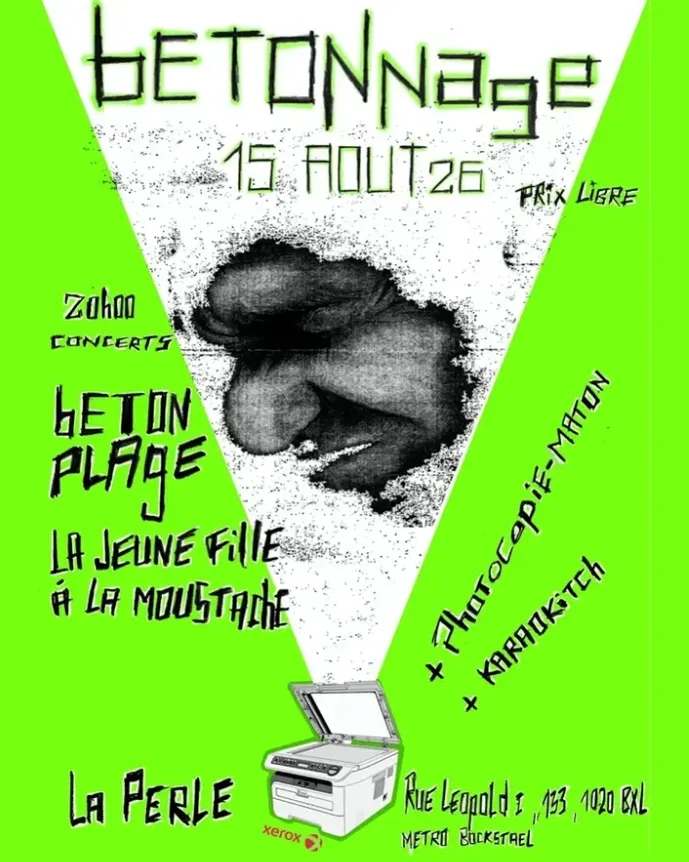 Béton Plage + La Jeune fille à la moustache